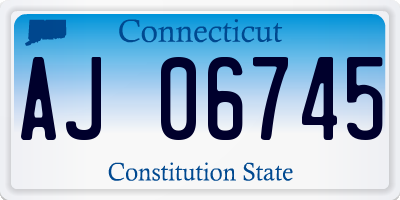 CT license plate AJ06745
