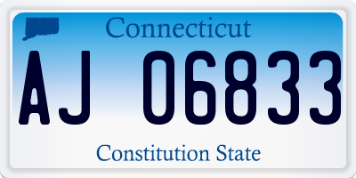 CT license plate AJ06833