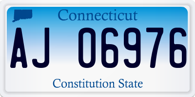 CT license plate AJ06976