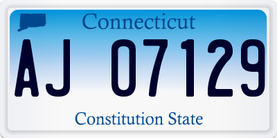 CT license plate AJ07129