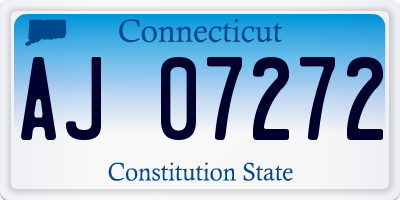 CT license plate AJ07272