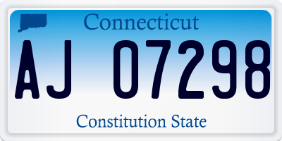 CT license plate AJ07298