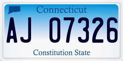 CT license plate AJ07326