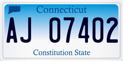 CT license plate AJ07402