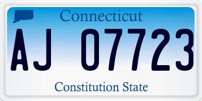 CT license plate AJ07723