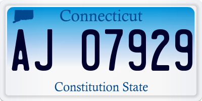 CT license plate AJ07929
