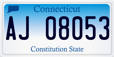 CT license plate AJ08053
