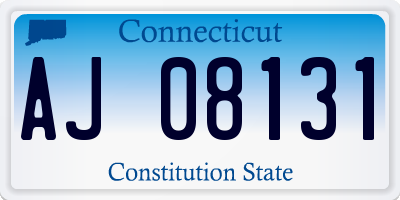 CT license plate AJ08131