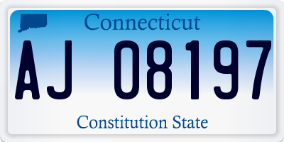 CT license plate AJ08197