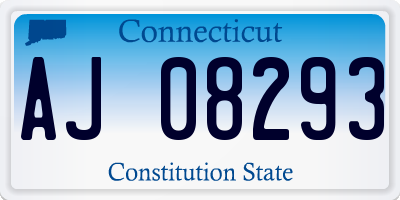 CT license plate AJ08293