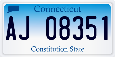CT license plate AJ08351