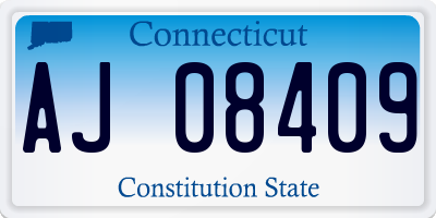 CT license plate AJ08409