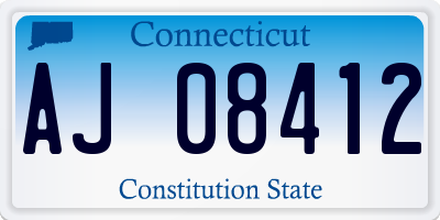 CT license plate AJ08412