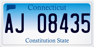 CT license plate AJ08435