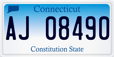 CT license plate AJ08490