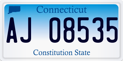CT license plate AJ08535