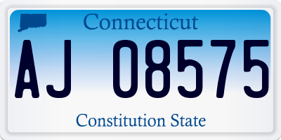 CT license plate AJ08575