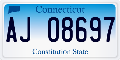 CT license plate AJ08697