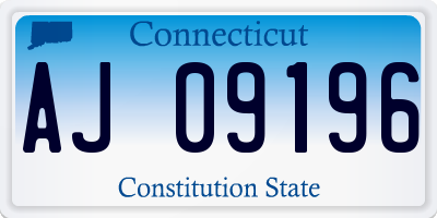 CT license plate AJ09196