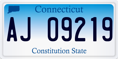 CT license plate AJ09219