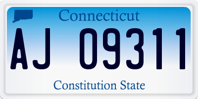 CT license plate AJ09311