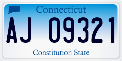 CT license plate AJ09321