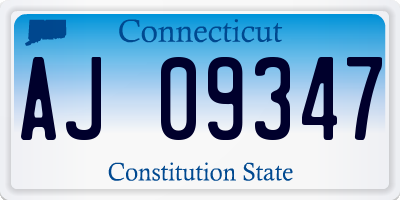 CT license plate AJ09347