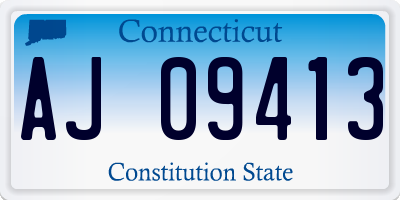 CT license plate AJ09413