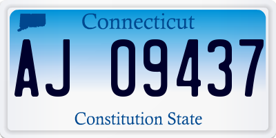 CT license plate AJ09437