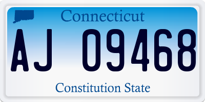 CT license plate AJ09468