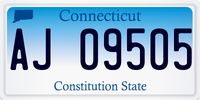 CT license plate AJ09505