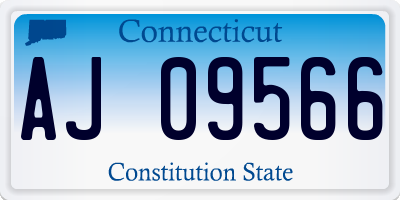 CT license plate AJ09566