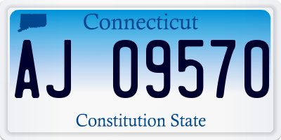 CT license plate AJ09570