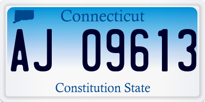 CT license plate AJ09613