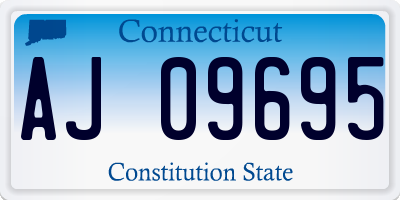 CT license plate AJ09695