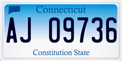 CT license plate AJ09736