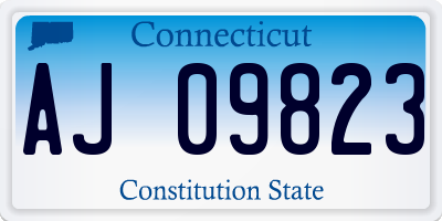 CT license plate AJ09823