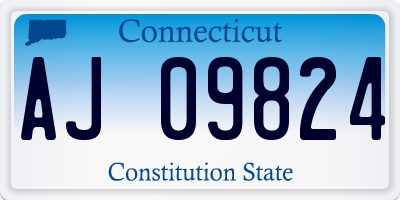 CT license plate AJ09824