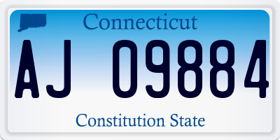 CT license plate AJ09884