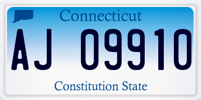 CT license plate AJ09910