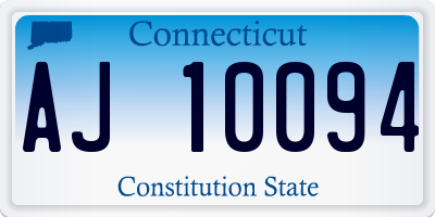 CT license plate AJ10094