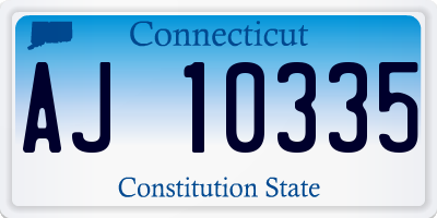 CT license plate AJ10335