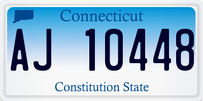 CT license plate AJ10448
