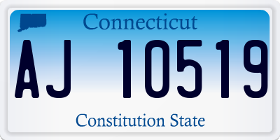 CT license plate AJ10519