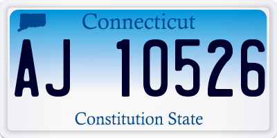 CT license plate AJ10526