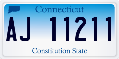 CT license plate AJ11211