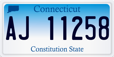 CT license plate AJ11258