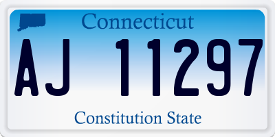CT license plate AJ11297