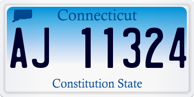 CT license plate AJ11324