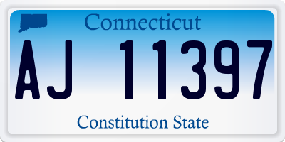 CT license plate AJ11397